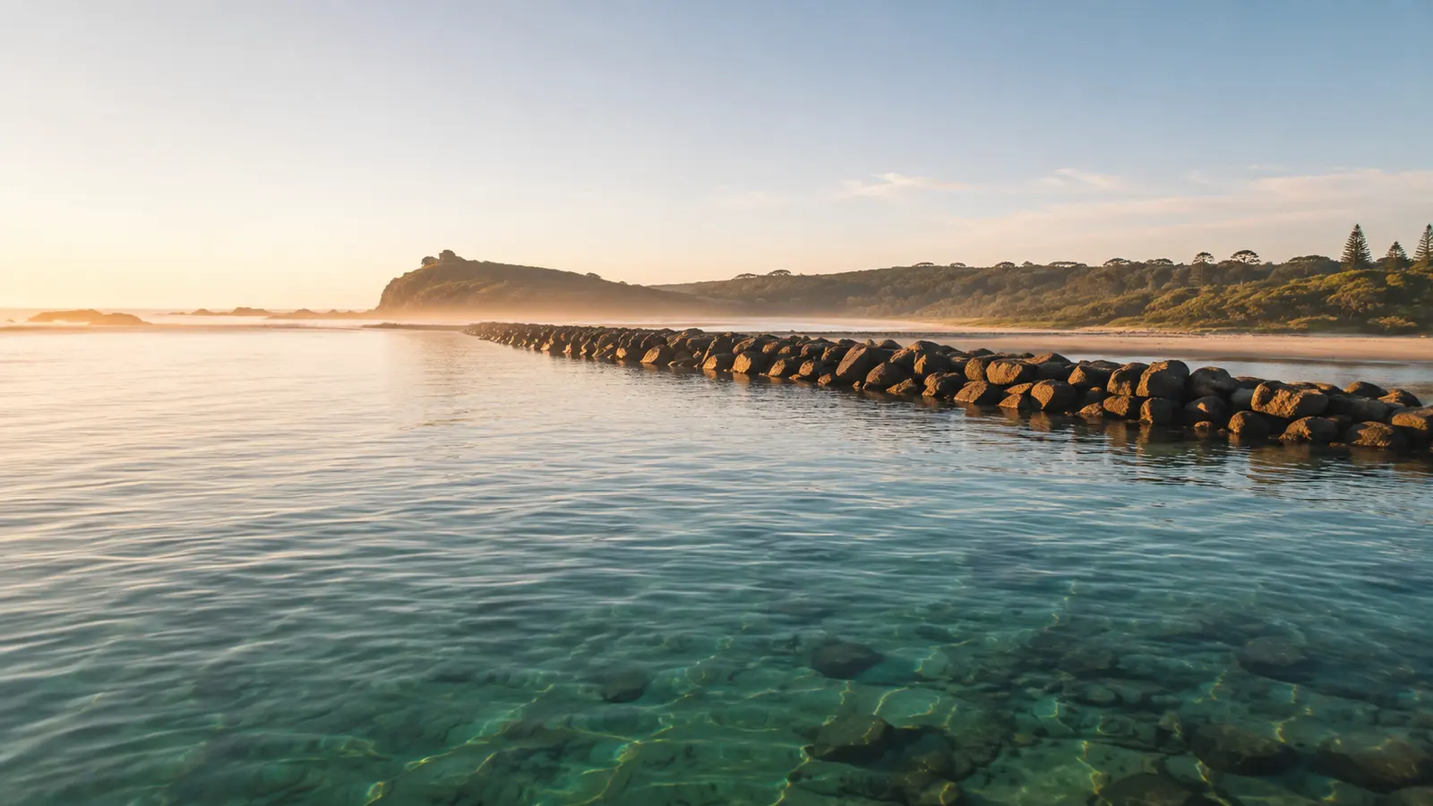The estuary on the New South Wales North Coast at first light